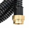 Image de vidaXL Tuyau d'aspiration avec raccords en laiton noir 1,1" 7 m PVC