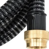 Image de vidaXL Tuyau d'aspiration avec raccords en laiton noir 1,1" 10 m PVC