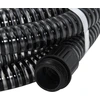Image de vidaXL Tuyau d'aspiration avec raccords en laiton noir 1,1" 25 m PVC