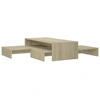 Image de vidaXL Ensemble de tables gigognes en chêne Sonoma 100x100x26,5 cm Bois composite