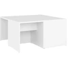Image de vidaXL Tables basses 4 pcs. Blanc 33x33x33 cm Bois composite