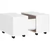 Image de vidaXL Table basse blanche 60x60x38 cm Bois composite