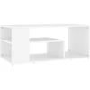 Image de vidaXL Table basse blanche 100x50x40 cm Bois composite