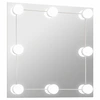 Image de vidaXL Miroir mural avec éclairage LED Carré en verre
