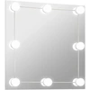Image de vidaXL Miroir mural avec éclairage LED Carré en verre