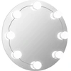 Image de vidaXL Miroir mural sans cadre avec éclairage LED rond en verre