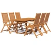 Image de vidaXL Ensemble de jardin 7 pièces en bois massif d'acacia