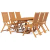 Image de vidaXL Ensemble de jardin 7 pièces en bois massif d'acacia