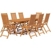 Image de vidaXL Ensemble de jardin 9 pièces en bois massif d'acacia
