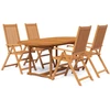 Image de vidaXL Ensemble de jardin 5 pièces en bois massif d'acacia