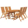 Image de vidaXL Ensemble de jardin 7 pièces en bois massif d'acacia