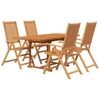 Image de vidaXL Ensemble de jardin 5 pièces en bois massif d'acacia
