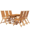 Image de vidaXL Ensemble de jardin 7 pièces en bois massif d'acacia