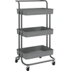 Image de vidaXL Chariot de cuisine 3 étagères Gris 42x35x85 cm Fer et ABS