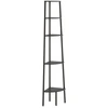 Image de vidaXL Étagère d'angle avec 5 étagères Noir 45,5x31,5x180 cm