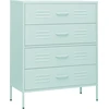 Image de vidaXL Commode vert menthe 80x35x101,5 cm Acier