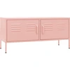 Image de vidaXL Armoire TV rose 105x35x50 cm Acier
