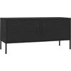 Image de vidaXL Armoire TV noire 105x35x50 cm Acier