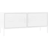 Image de vidaXL Armoire TV blanc 105x35x50 cm acier