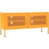 Image de vidaXL Armoire TV jaune moutarde 105x35x50 cm Acier