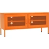 Image de vidaXL Armoire TV orange 105x35x50 cm Acier