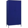 Image de vidaXL Armoire bleu marine 90x50x180 cm Acier