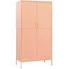 Image de vidaXL Armoire rose 90x50x180 cm acier