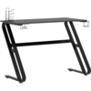 Image de vidaXL Bureau de jeu avec piétement ZZ noir 110x60x75 cm
