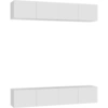 Image de vidaXL Armoires TV 4 pcs. Blanc 80x30x30 cm Bois composite