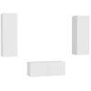 Image de vidaXL Ensemble de meubles TV 3 pièces blanc en bois composite