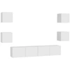 Image de vidaXL Ensemble de 6 meubles TV blanc en bois composite