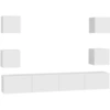 Image de vidaXL Ensemble de 6 meubles TV blanc en bois composite