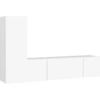 Image de vidaXL Ensemble de meubles TV 3 pièces blanc en bois composite