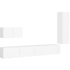 Image de vidaXL Ensemble de 4 armoires TV blanc en bois composite