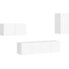Image de vidaXL Ensemble de 4 armoires TV blanc en bois composite
