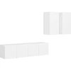 Image de vidaXL Ensemble de 4 armoires TV blanc en bois composite