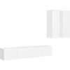 Image de vidaXL Ensemble de 4 armoires TV blanc en bois composite