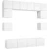 Image de vidaXL Ensemble de 8 meubles TV blanc en bois composite