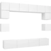 Image de vidaXL Ensemble de 8 meubles TV blanc en bois composite