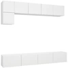 Image de vidaXL Ensemble de 5 meubles TV blanc en bois composite