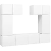 Image de vidaXL Ensemble de 6 meubles TV blanc en bois composite
