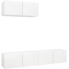 Image de vidaXL Armoires TV 3 pcs. Blanc Bois composite