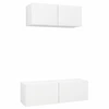 Image de vidaXL Ensemble de 2 armoires TV blanc en bois composite