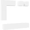 Image de vidaXL Ensemble de 8 meubles TV blanc en bois composite