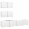 Image de vidaXL Ensemble de 4 armoires TV blanc en bois composite