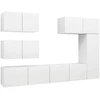Image de vidaXL Ensemble de 6 meubles TV blanc en bois composite