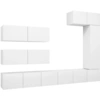 Image de vidaXL Ensemble d'armoires TV 7 pièces blanc bois composite
