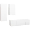 Image de vidaXL Ensemble de 4 armoires TV blanc en bois composite