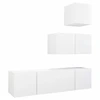 Image de vidaXL Ensemble de 4 armoires TV blanc en bois composite