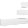 Image de vidaXL Ensemble de 4 armoires TV blanc en bois composite